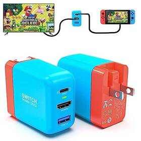 Cd0303-6b Mirabox Portable Switch Dock Charger For Nintendo - 36w Tv Blue