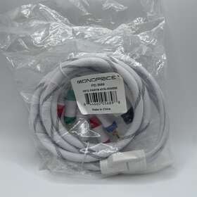 Hys-mw006 Monoprice Av Audio Video Composite Braided Cord For Nintendo Wii New -
