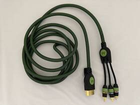 Ee080123001 Monster Av Rca Cable For Xbox Original Green