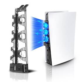 Nexigo 766214012191 Ps5 Accessories Cooling Fan Auto On/off With Led Light For Both Disc And D
