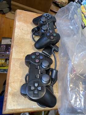 Nxl-ps2ps1 Nexilux Lot Of 2 Ps2 Controllers Compatible With Playstation And Ps1 / Psone