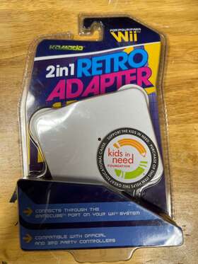 Nintendo 128200108202 Wii 2 In 1 Retro Adapter By Komodo Brand New Sealed