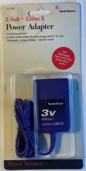 273-1750 Nintendo 2731750 Radio Shack 3 Volt 350ma Power Adapter Color And Game Boy Nos