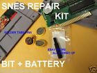 Nintendo Super Cartridge Socket Bit 1 New Battery Snes Repair Kit Security Save Game 760921730027