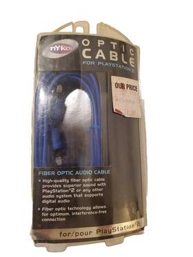 2.ps-80514-h17 Nyko Technologies Ps-80514-h17 Fiber Optic Audio Cabe For Playstation Faded Clam And Few Rips