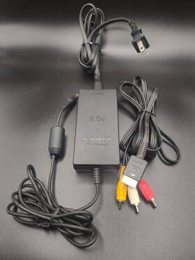 Ac-av-ps1og Old Skool Ac Power Cord And Av Cable For Playstation 1 Original Model 2 Fat