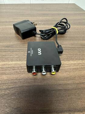 100008629 Onn Composite Av To Hdmi Converter Black Very Good 9e