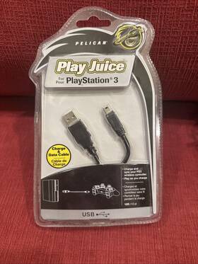 Pelican 708056063320 Playstation 3 Charging And Pairing Control Cable Play Juice By Vintage
