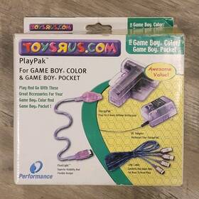 Performance 741948300547 Toysrus Game Boy Playpak For Gbc And Pocket Light Battery Link Cable Purple Y2k