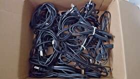 Egl443 Playstation Lot Of 20 Ac Cable Replacement Power Cord 2 Prong Black Ps2 Ps3 Ps4