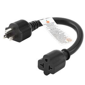 6-20r Plugrand 972306260959 1-foot Nema 5-15p To 12awg Heavy Duty Ev Charging Power Adapter 15a