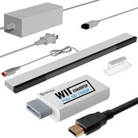 Su-ws004 Portholic 4 In 1 Wii Replacement Cables Set Ac Power Adapter To Hdmi Convert
