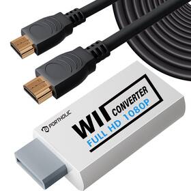 Portholic Wii-sku-us-mq16xy31-qjkmgcly Wii To Hdmi Converter 1080p With 5ft Cable Wii2 Adapter Video Audio