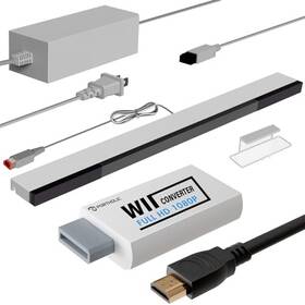 Wii4i1-w Portholic 4-in-1 Wii Hdmi Converter Cable Set Ac Adapter Sensor Bar And Av Cord