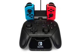 1525991-01 Powera Controller Charging Base For Nintendo Switch Black Wireless