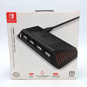 Powera 617885081118 4-port Usb Hub For Nintendo Switch With 6.5 Ft Cable