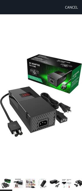 Prodico 313089942957 Powerbrick For Xbox One Power Supply Ac Adapter Replacement