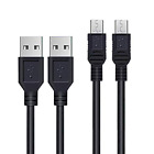 Pc12 Ps3 Controller Charger Cable 2pack Long Mini Usb Data Sync Transfer 10ft