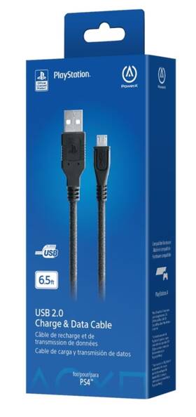 Ps4 705353496004 Official 6.5ft Charging Cable For Dualshock 4 Controller Usb Data New