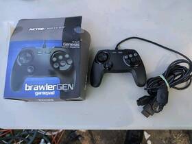 Retro Fighters 709750008761 Brawlergen Sega Saturn And Genesis 2-in-1 Controller -
