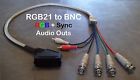 Rgb21 Sony Pvm Snes 4 Japanese Sega Geo Cable Audio Female Bnc Scart Neo