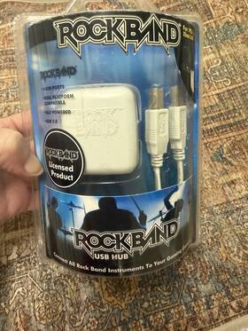 Pl9960 Rock Band Usb Hub 4 Ports Dual Platform Compatible For Ps3 Xbox 360 White