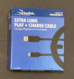 Rocketfish Extra Long 9foot Play Charge Cable For Playstation 4 Black #924