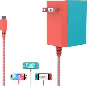 Brj45150260 Rolada Switch Charger For Nintendo Ac Adapter Power Supply Blue-red Splice