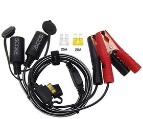Sccke00111 Sccke 619317764873 10ft / 3.05m 14 Awg Extension Cord Dual Plug Socket With Battery Clamp 12v/ 2