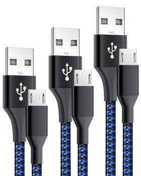 Scovee 445047572524 3-pack 10ft Ps4 Charging Cable For Xbox One Controller Dua
