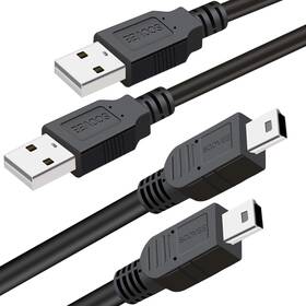 Ca066 Scovee Ps3 Controller Charger Cord 2 Pack 10ft Cable For Black