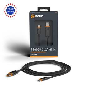 901-605-01-001-na Scuf Braided Usb C Cable 12ft Xbox Ps5 Controllers Smart Phones Black