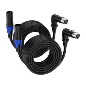 Bte20231122001bt Seefeful 2 Pack 10 Ft Xlr Right-angle Male To Straight Female Microphone Extension Cab