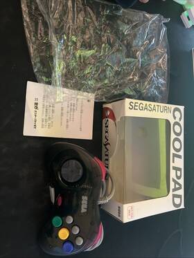 Hss-0162 Sega Saturn Controller Coolpad Skeleton Clear Black New Unused