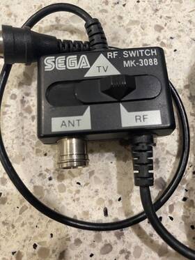 Mk-3088 Sega Rf Switch For Genesis Vintage Black Adapter Very Good