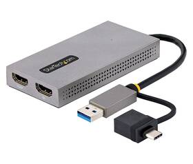 107b-usb-hdmi Startech Usb To Dual Hdmi Adapter A/c 2x Displays
