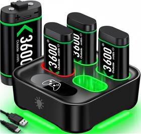 Svetaecho 973157211213 Rechargeable Xbox One Controller Battery Pack Charger With 4 X1200mah High Capac
