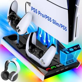 To-p5328x-pro Tokluck Ps5/slim/pro Cooling Station With Auto Turbofan And 3-level Speed Ps5 Vertical