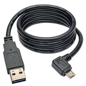 Ur05c-003-rb Tripplite Tripp Lite Reversible Usb Charge Cable A To Right Angle 5-pin Micro B 3ft - For