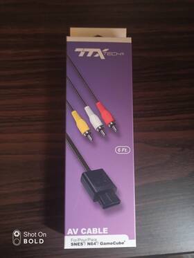 Nxgc-2424 Ttx Tech Av Cable For Snes N64 And Nintendo Gamecube New