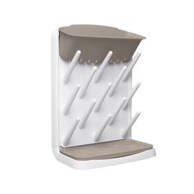 10386-a Ubbi Vertical Baby Bottle Drying Rack Space Saving Taupe