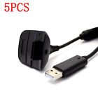 Unbranded 5pcs Black Wireless Controller Usb Charging Cable For Xbox 360 889081163374