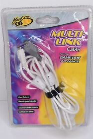 Vintage Game Boy Advance Mad Catz Multi-link Cable White 2001 Play With Friends Nip