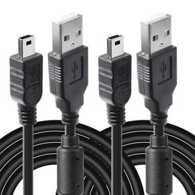 Vseer 748043041627 2 Pack 10ft Ps3 Controller Charger Cable - Mini Usb Data Charging Cord