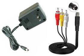 Wirelessfinest 850031896581 Ac Power Supply Audio Video Rca Av Cable Adapter Cord To External Tv