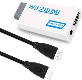 20210317 Xahpower Wii To Hdmi Converter Adapter 1080p For Full Hd Device With 3 5mm Audio White