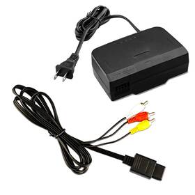 33346244 Xahpower N64 Power Supply And Cable Ac Adapter Av 6 Feet Black