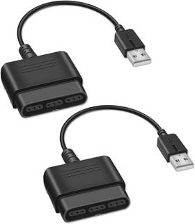 Xahpower 711181943801 2 Pack Ps2 Controller To Usb Adapter Converter Cable Compatible With S