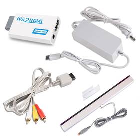 Game-yx-136 Xahpower 4 In 1 Accessories Kit For Wii Ac Power Adapter Av Cable Hdmi