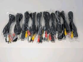 Xyab 682962398380 Lot Of 10 New Rca Av Audio Video Cable Playstation Slim Fat Ps1 Ps2 Ps3